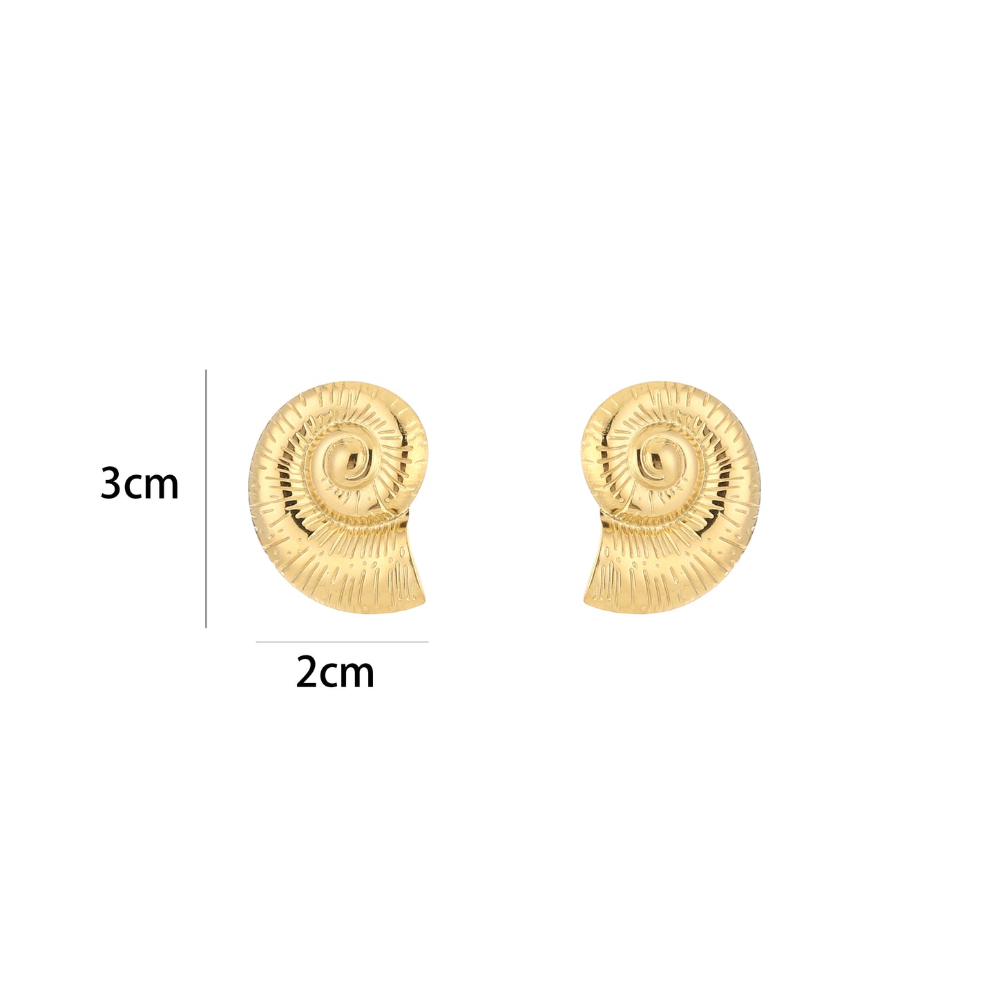 SCHELP OORBELLEN GOUD