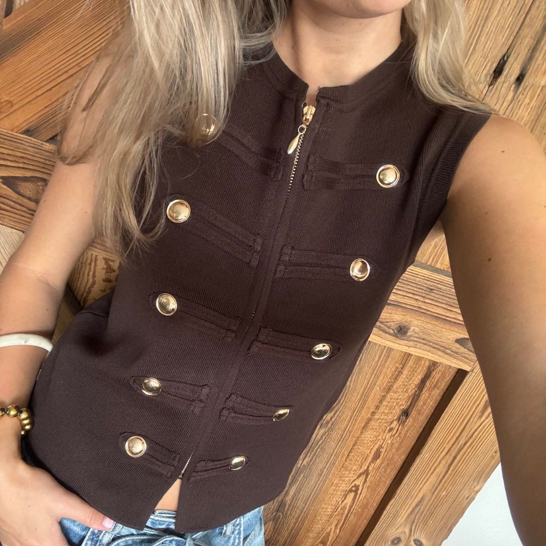 ELISE VEST BRUIN