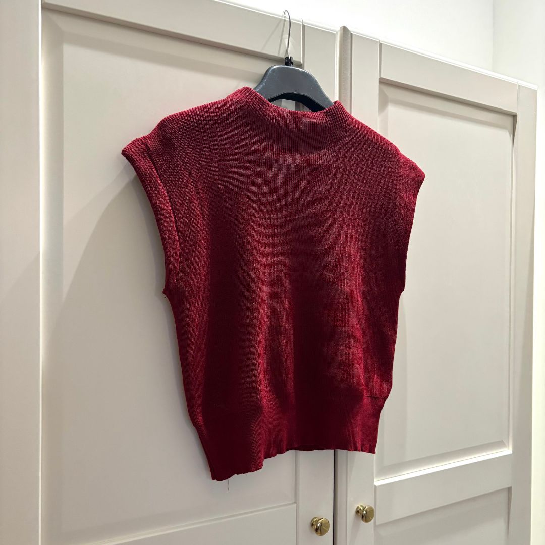 LUCY TOP BORDEAUX KNIT