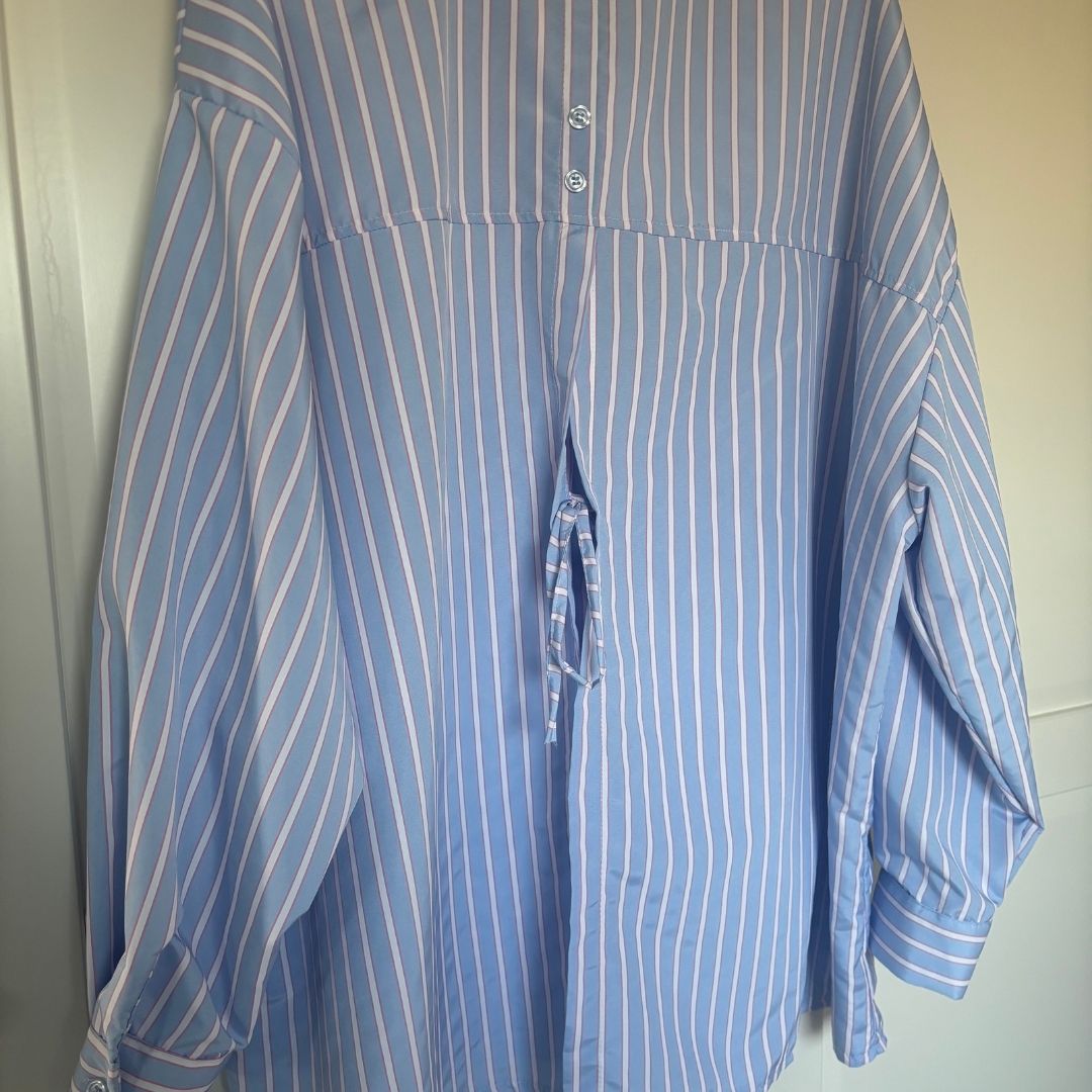 JOLIE BLOUSE BLAUW/ROZE