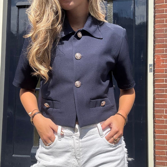 VALERIA TOP DONKERBLAUW