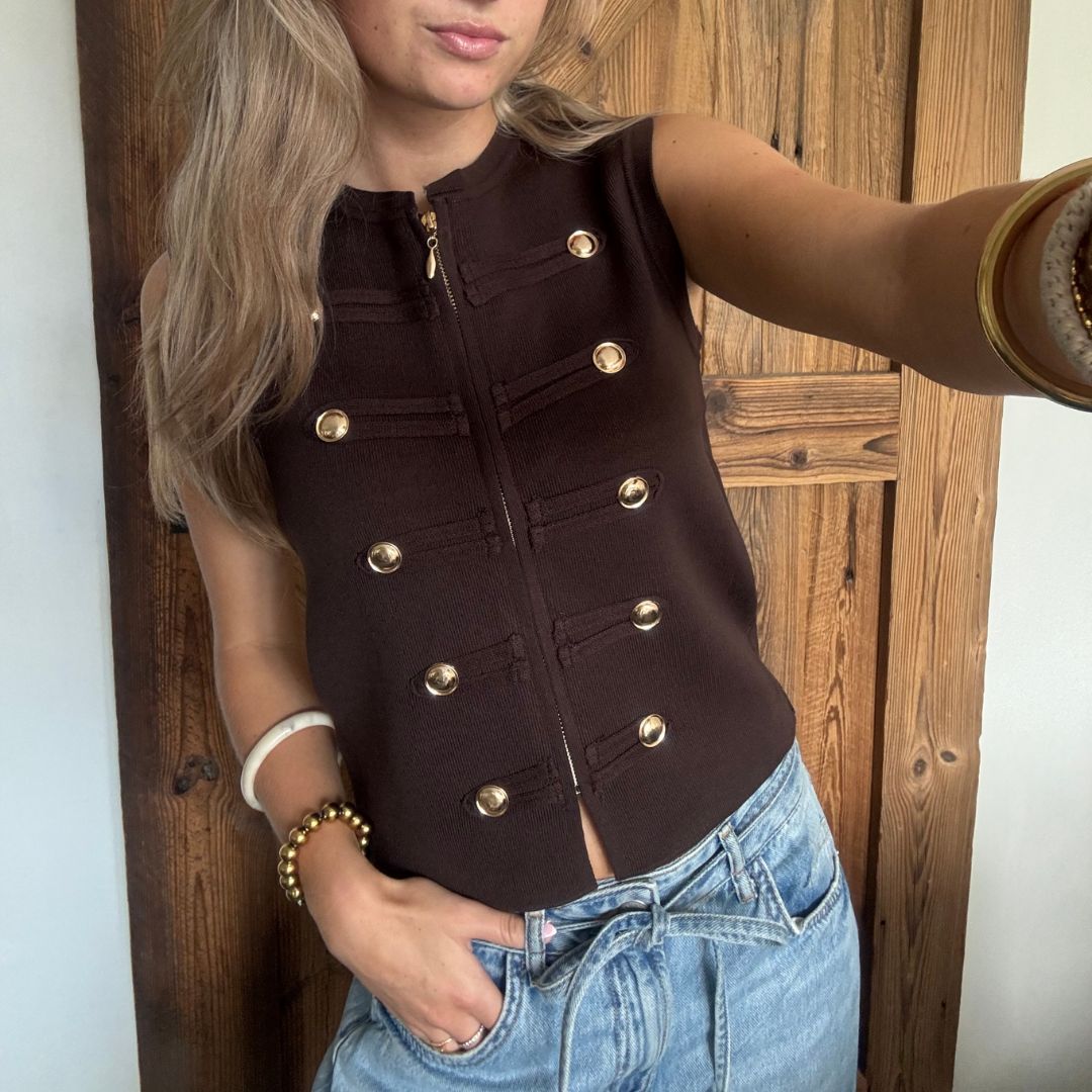 ELISE VEST BRUIN