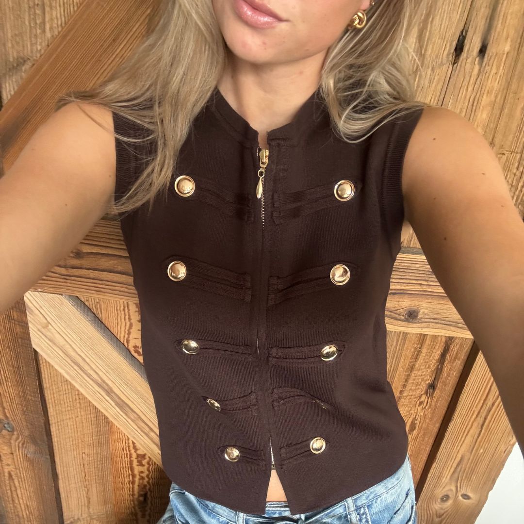 ELISE VEST BRUIN