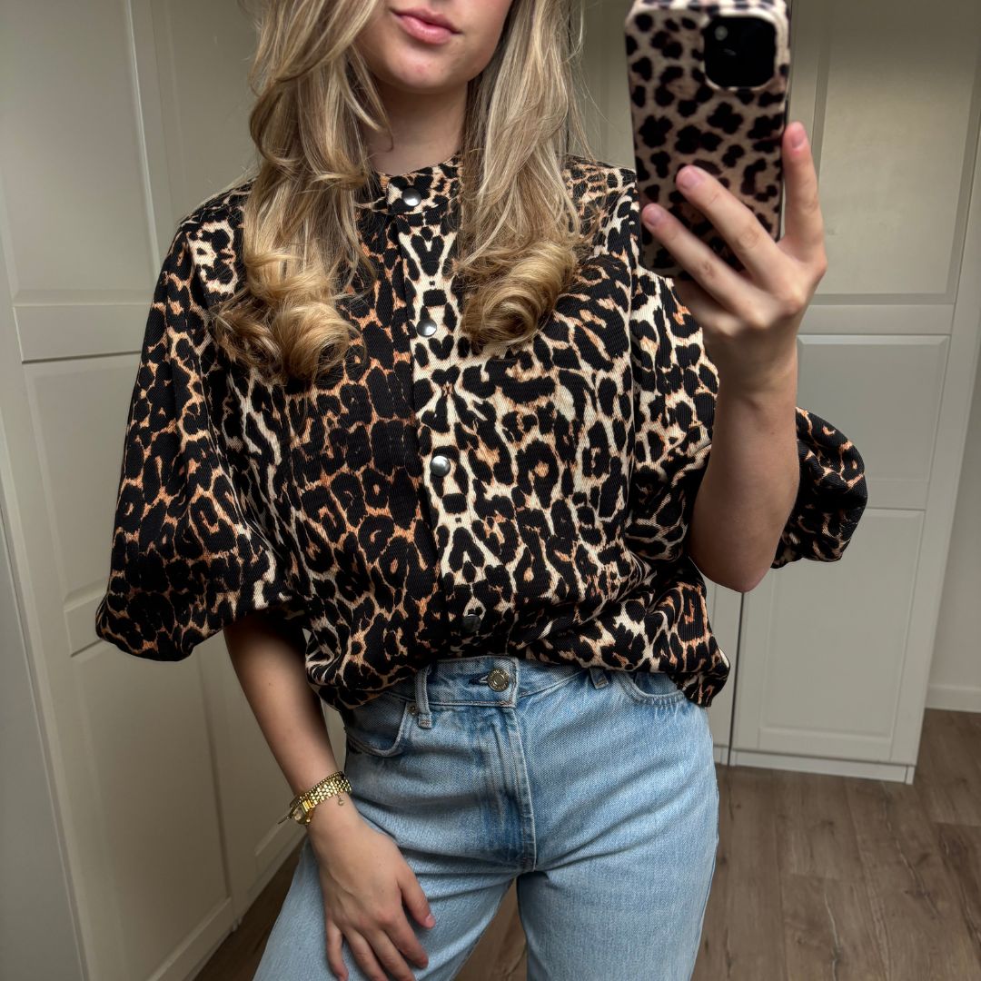 Charlie blouse panterprint
