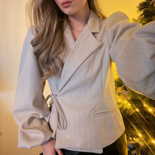 AMIRA BLAZER STRASS BEIGE