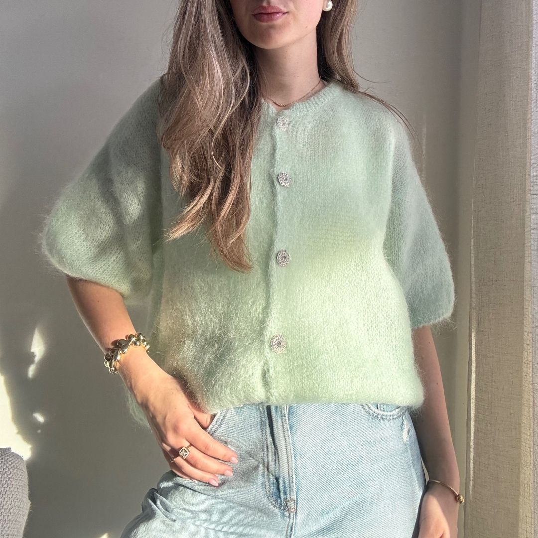 NOÉ VEST MOHAIR MINT