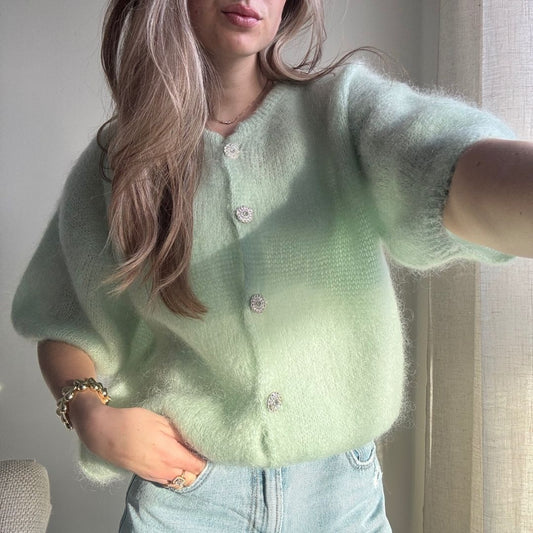 NOÉ VEST MOHAIR MINT