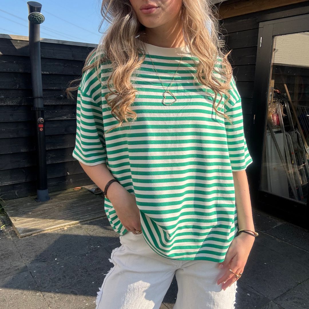 LILY SHIRT WIT GROEN