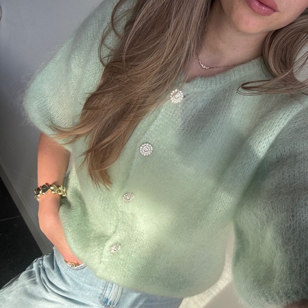 NOÉ VEST MOHAIR MINT