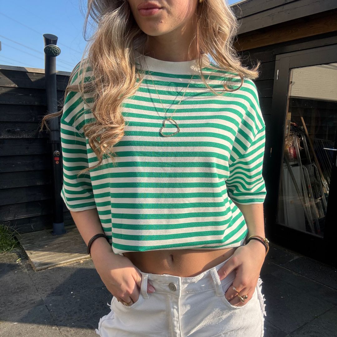 LILY SHIRT WIT GROEN