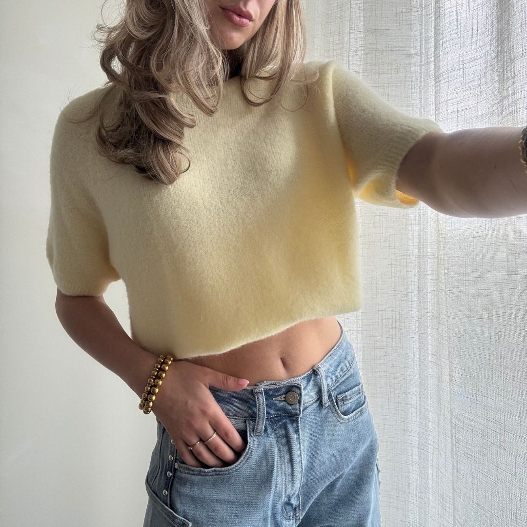 PIEN KNIT GEEL