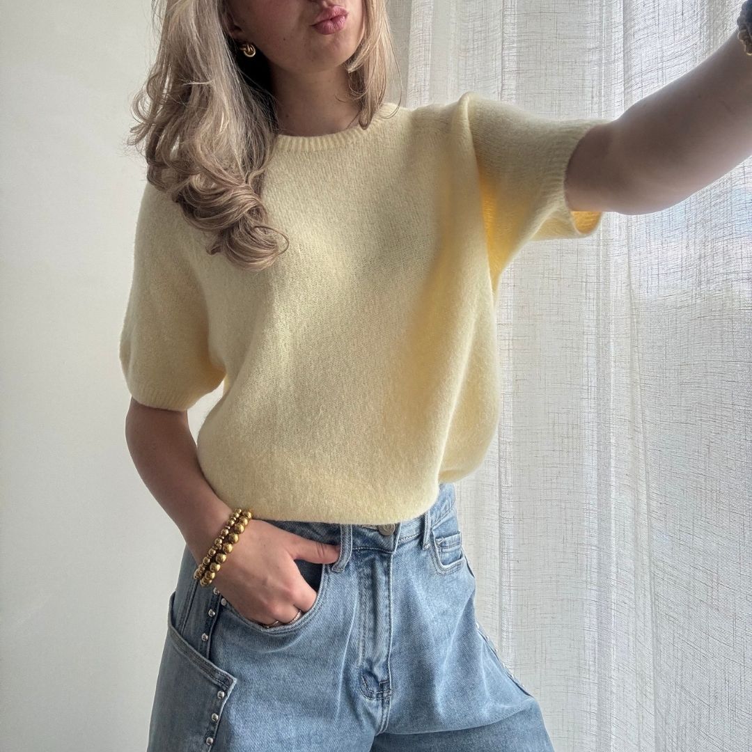 PIEN KNIT GEEL