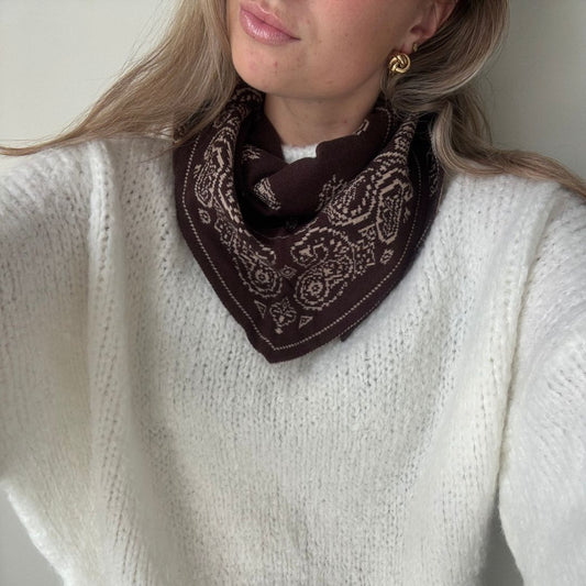 KUJTEN-INSPIRED SJAALTJE BRUIN/BEIGE