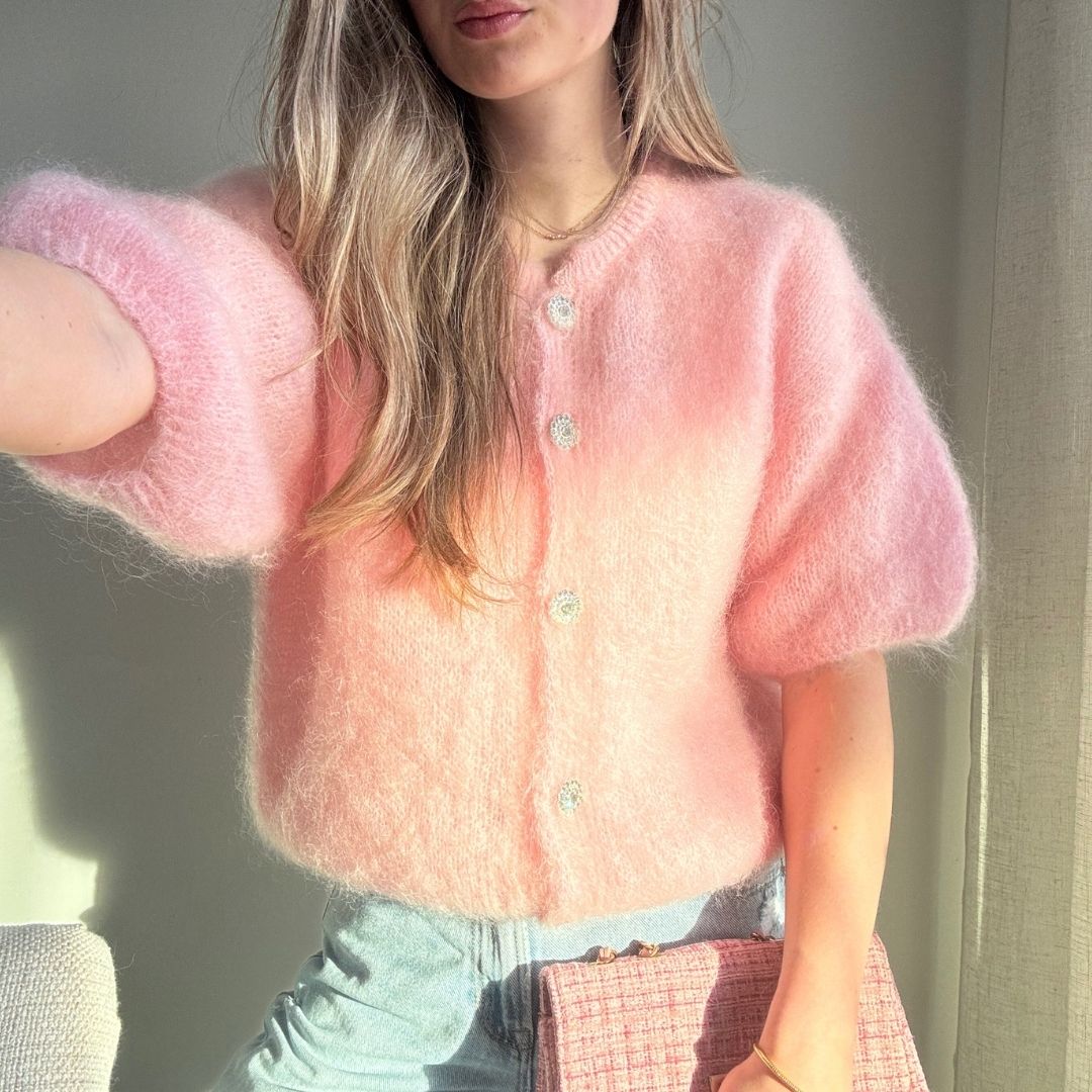 NOÉ VEST MOHAIR ROZE