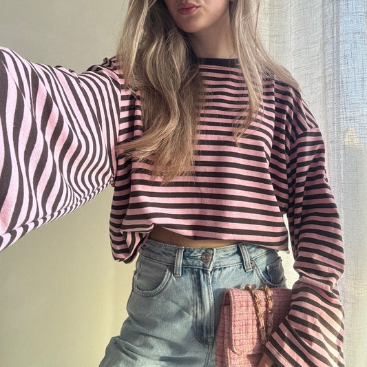 ELLA SHIRT ROZE/BRUIN