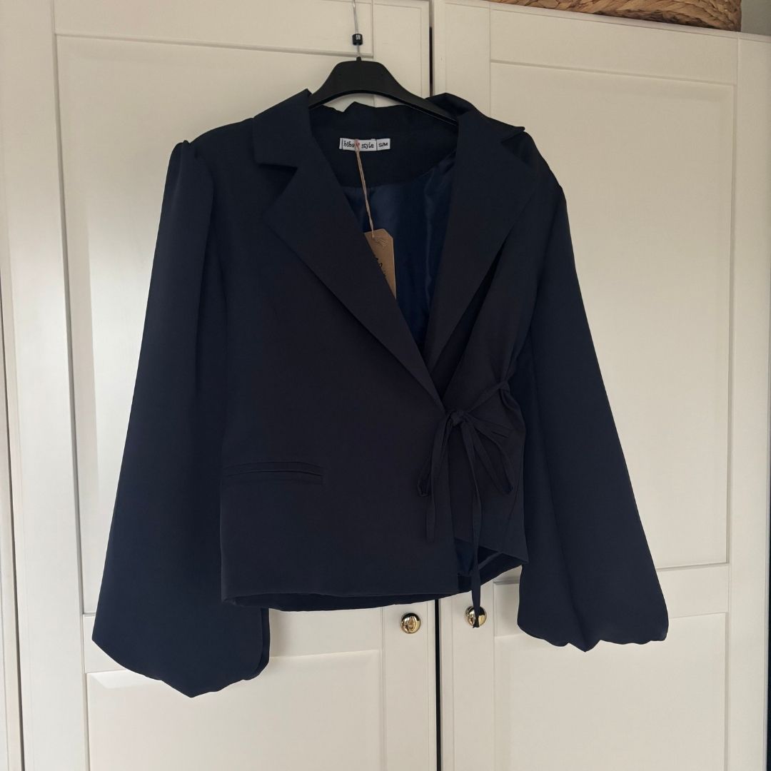 NORA BLAZER STRIK DONKERBLAUW