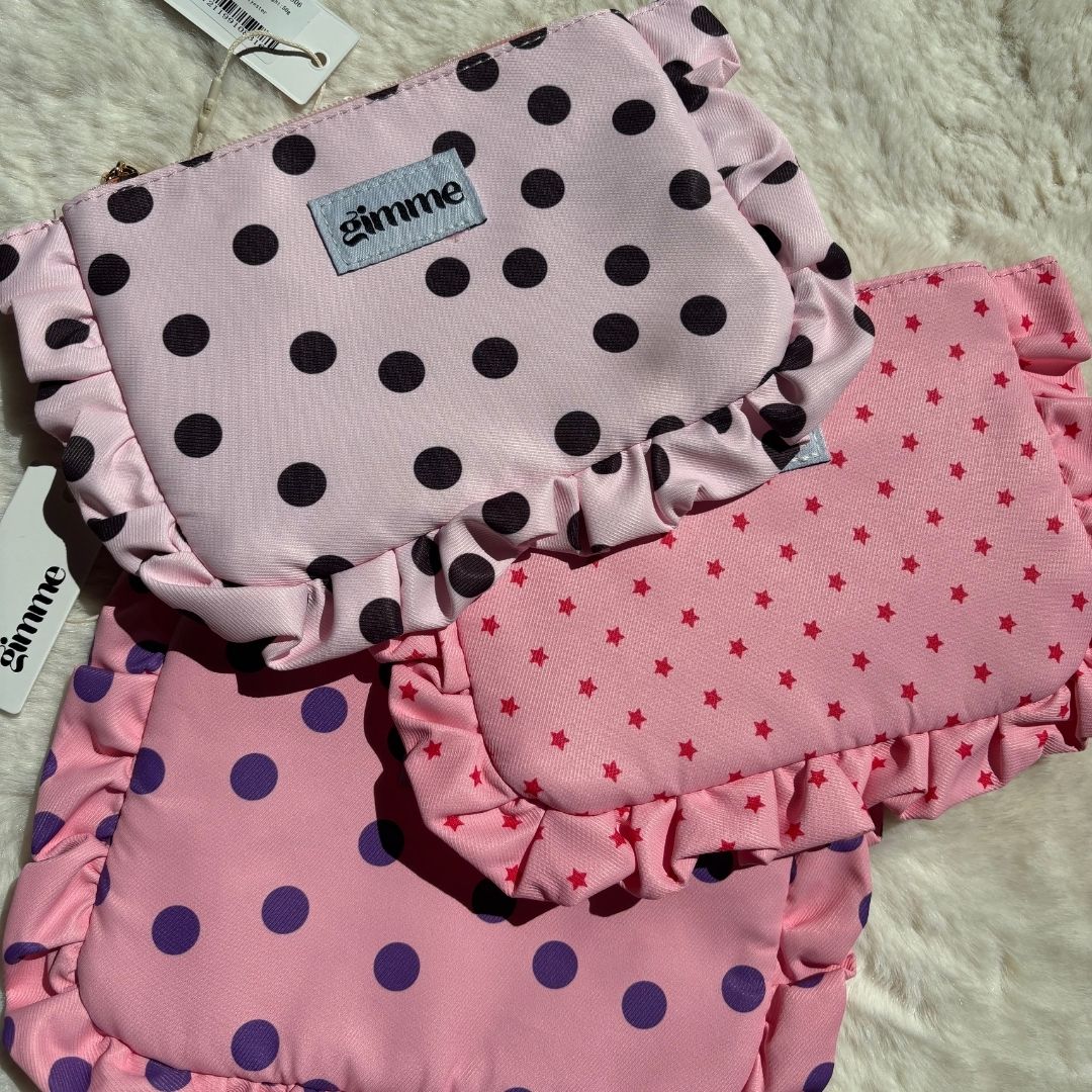 GIMME TASJE KLEIN STIP ROZE BRUIN