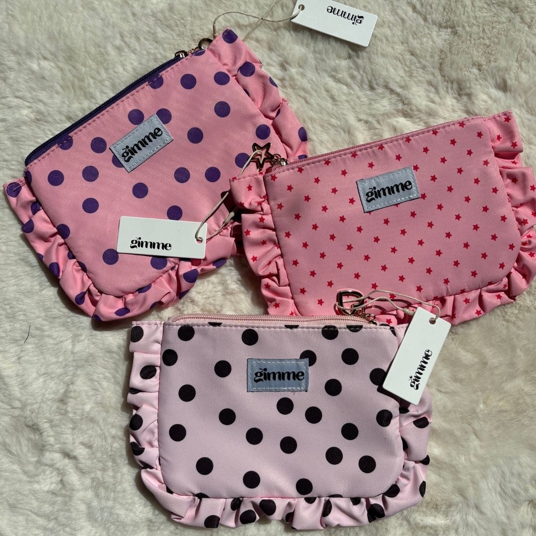 GIMME TASJE KLEIN STIP ROZE PAARS