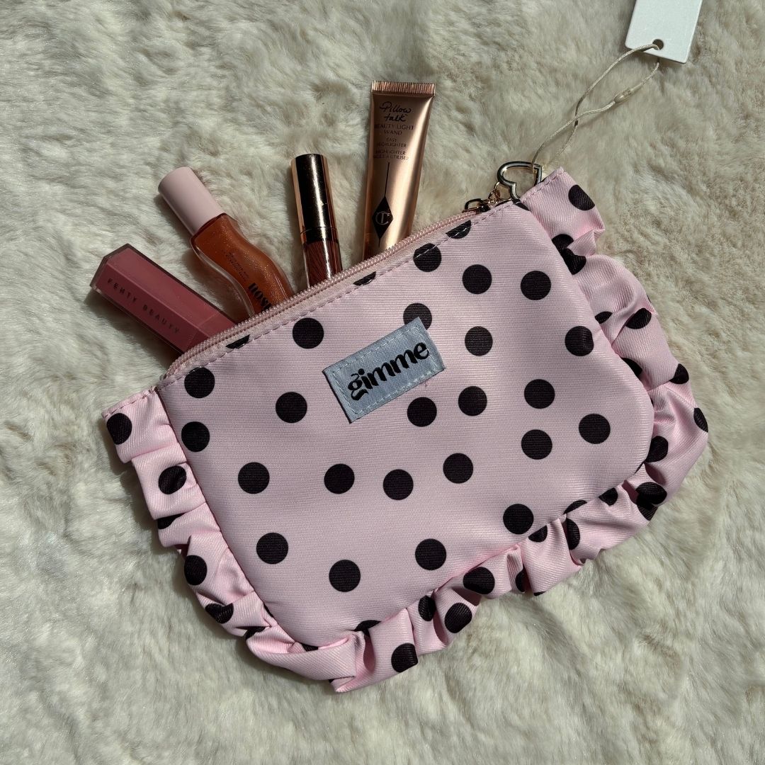 GIMME TASJE KLEIN STIP ROZE BRUIN