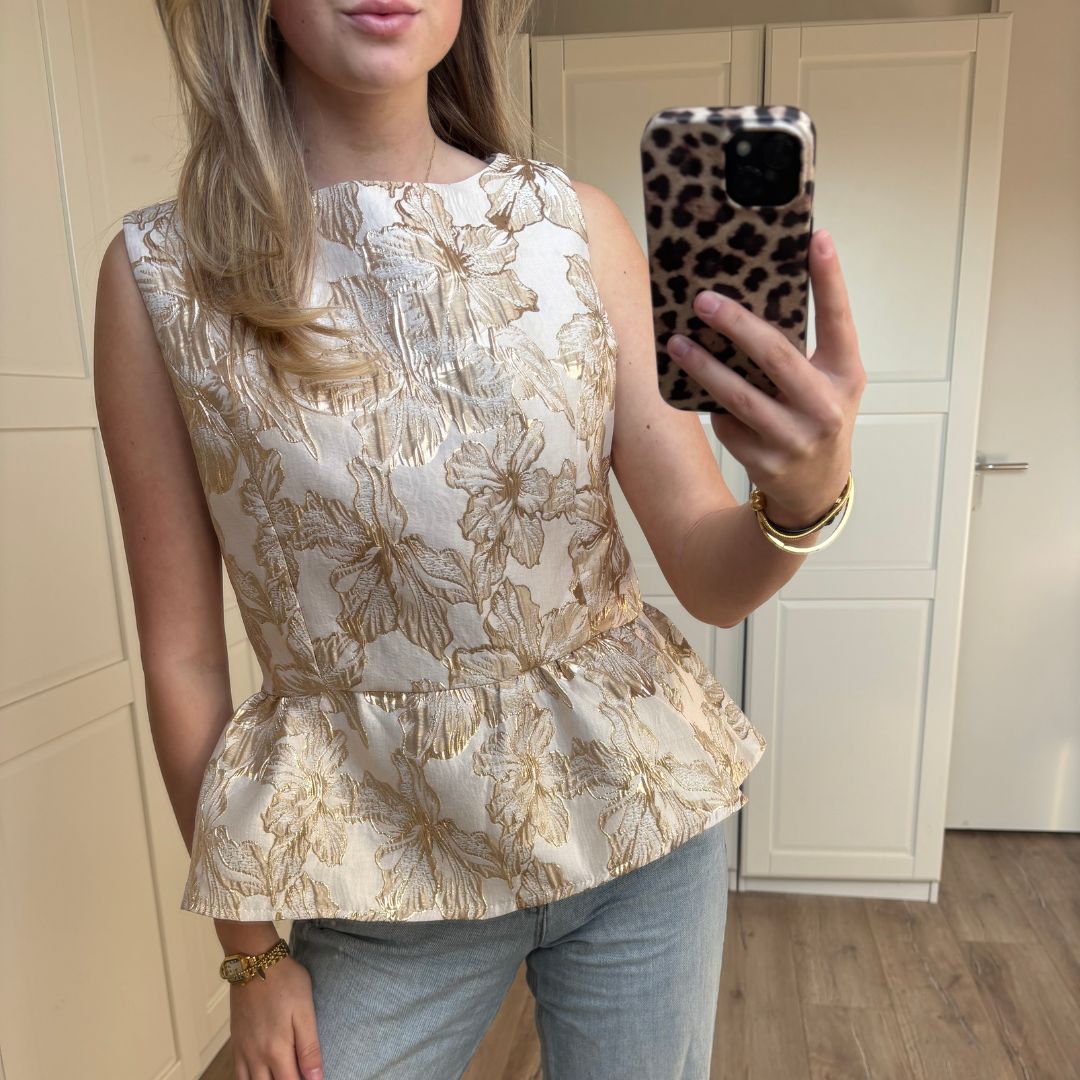 Fleur top beige