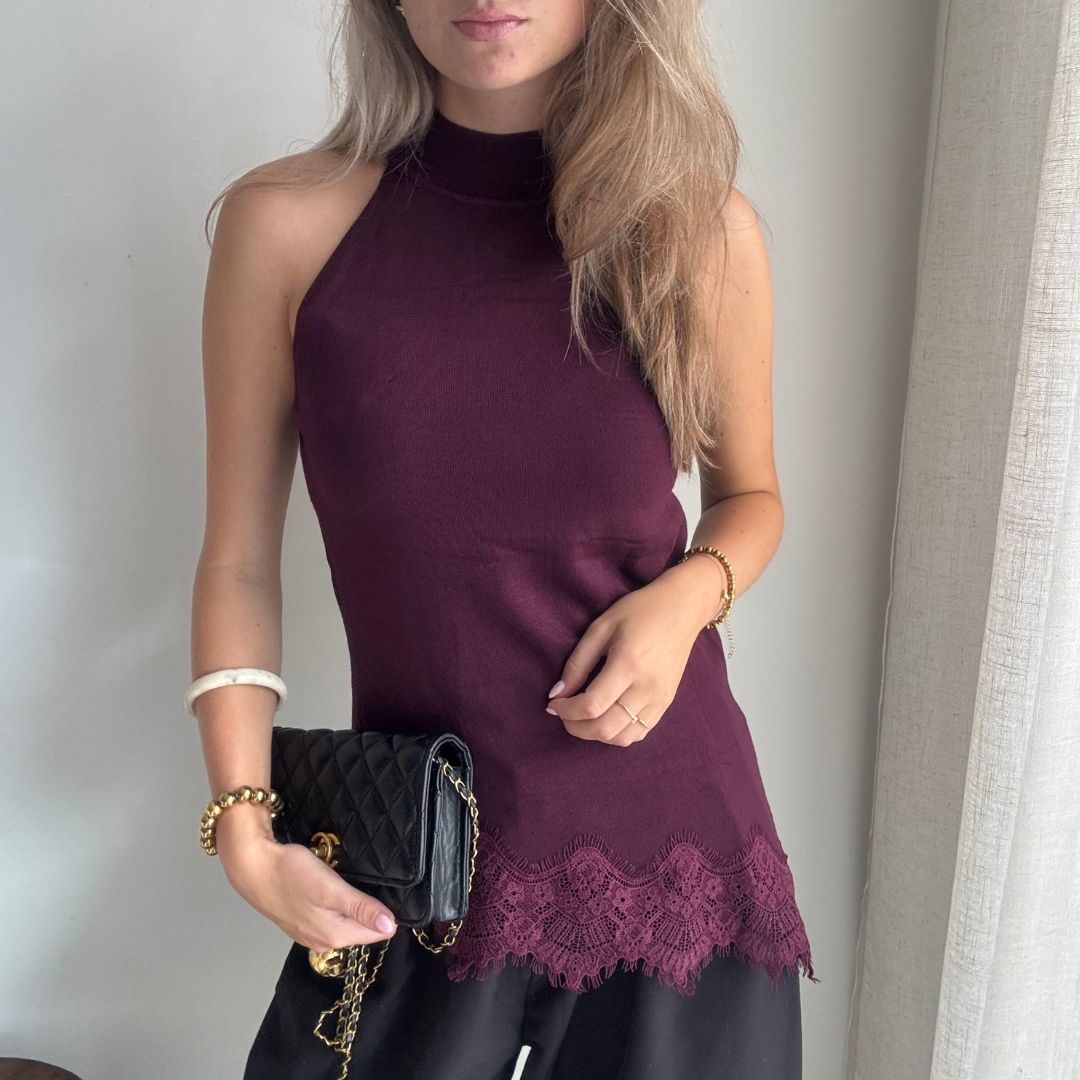 FIENE TOP BORDEAUX