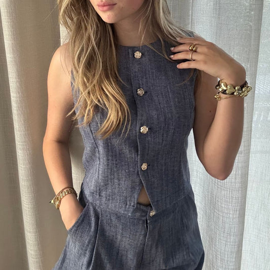 FRANKIE GILET DENIM